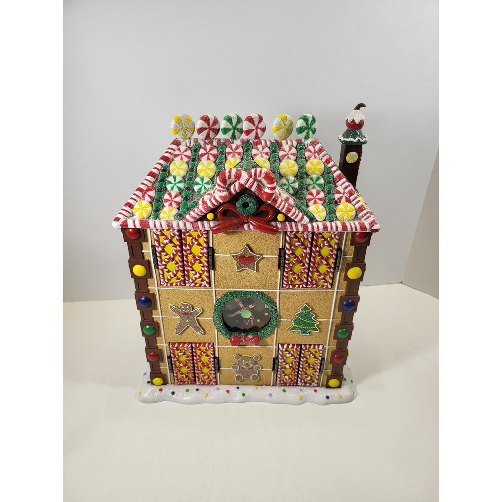 RARE Vintage Mr. Christmas, Clock, Music Box -Gingerbread House Fully Functional